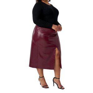 Edited by Hunter McGrady Women’s Faux Leather Skirt – Black – Size 12 –Brand NEW